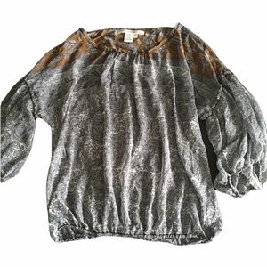 Studio M - Women’s Sheer Blouse (Size: Large)